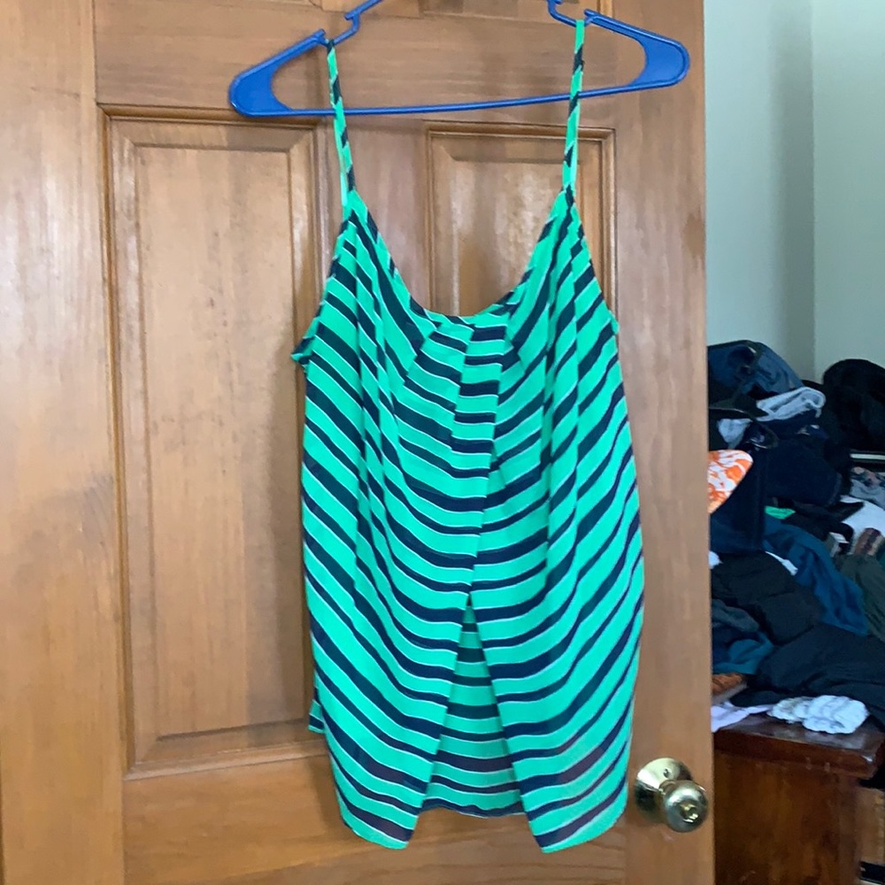 Green and Blue striped cami
